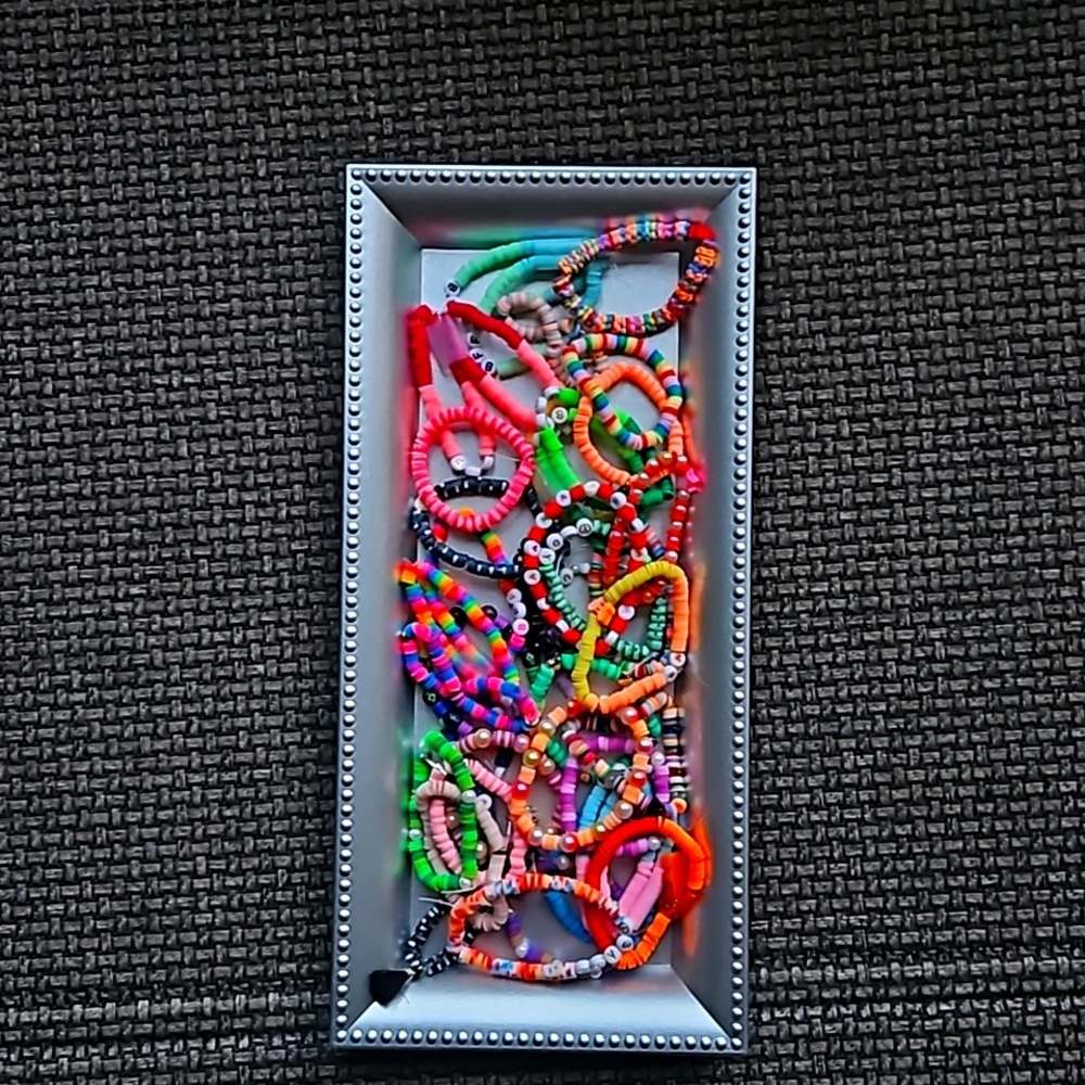 Handmade clay bead bracelets